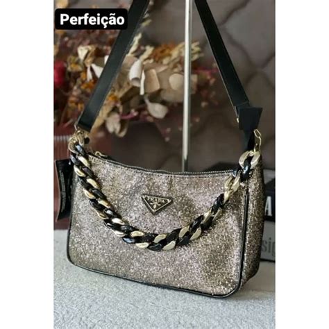 bolsa prada brilhante